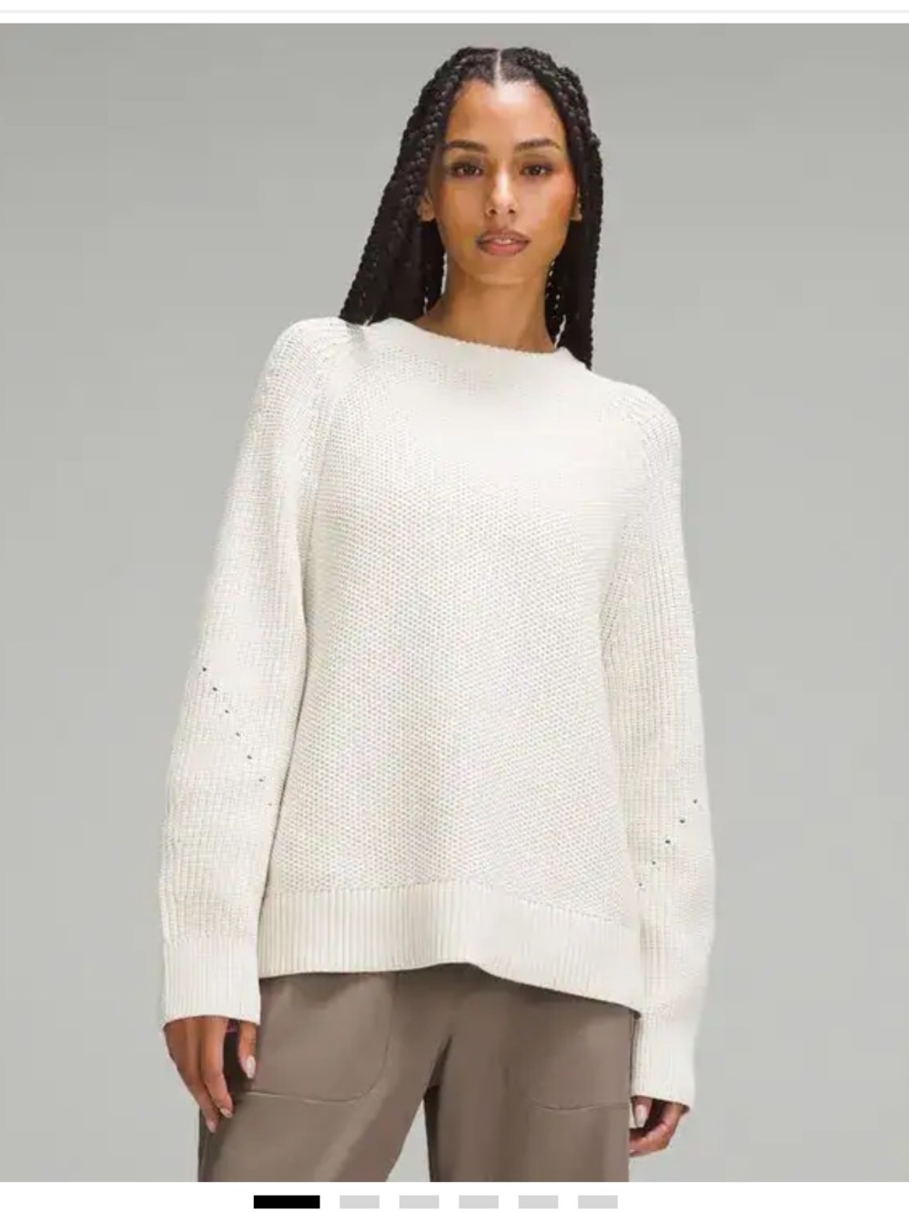 lululemon athletica Honeycomb Crewneck Sweater - Cream